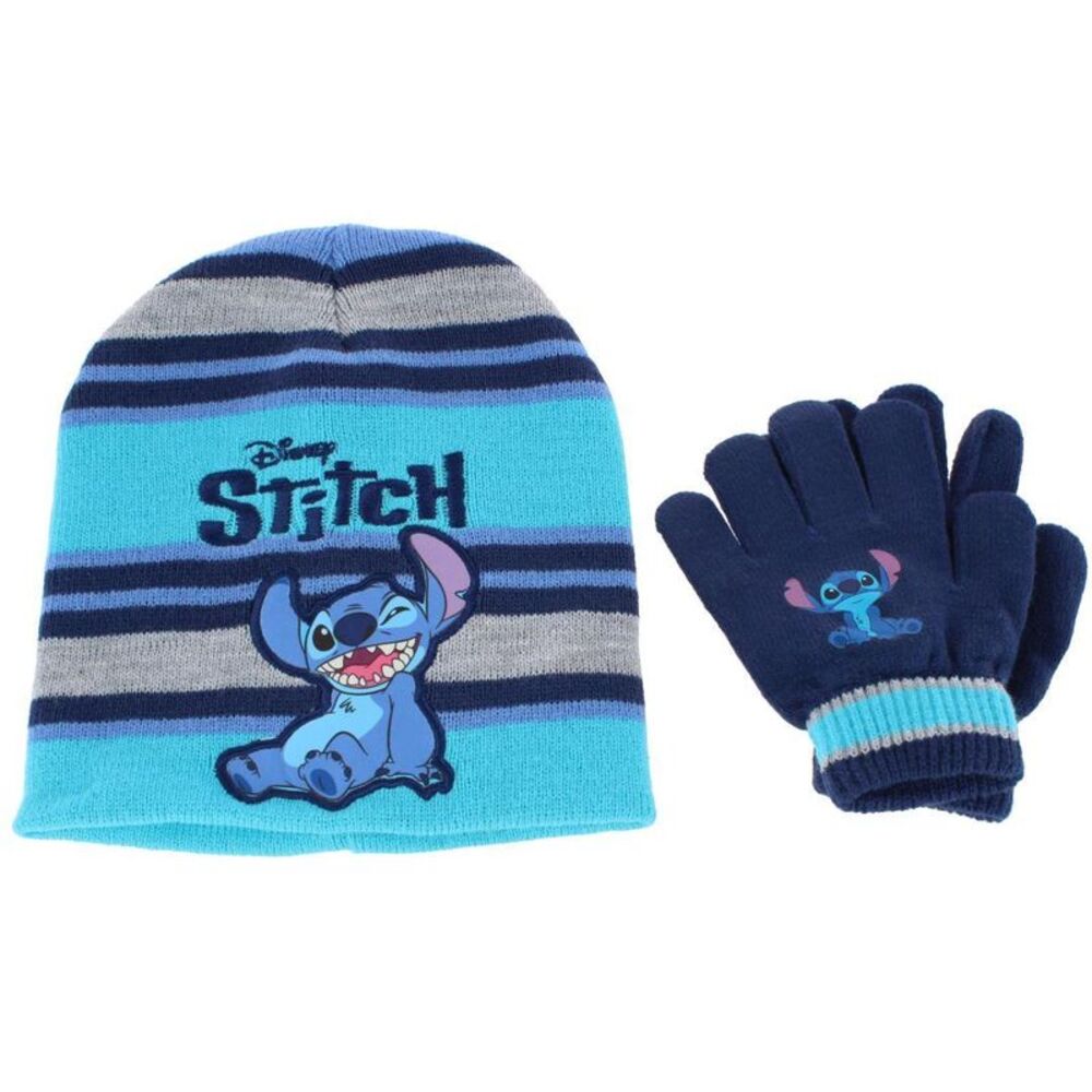 Textiel Trade Boy's Disney Stitch Winter Beanie and Gloves Set
